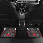 Robot Samurai Mask Print Front and Back Car Floor Mats