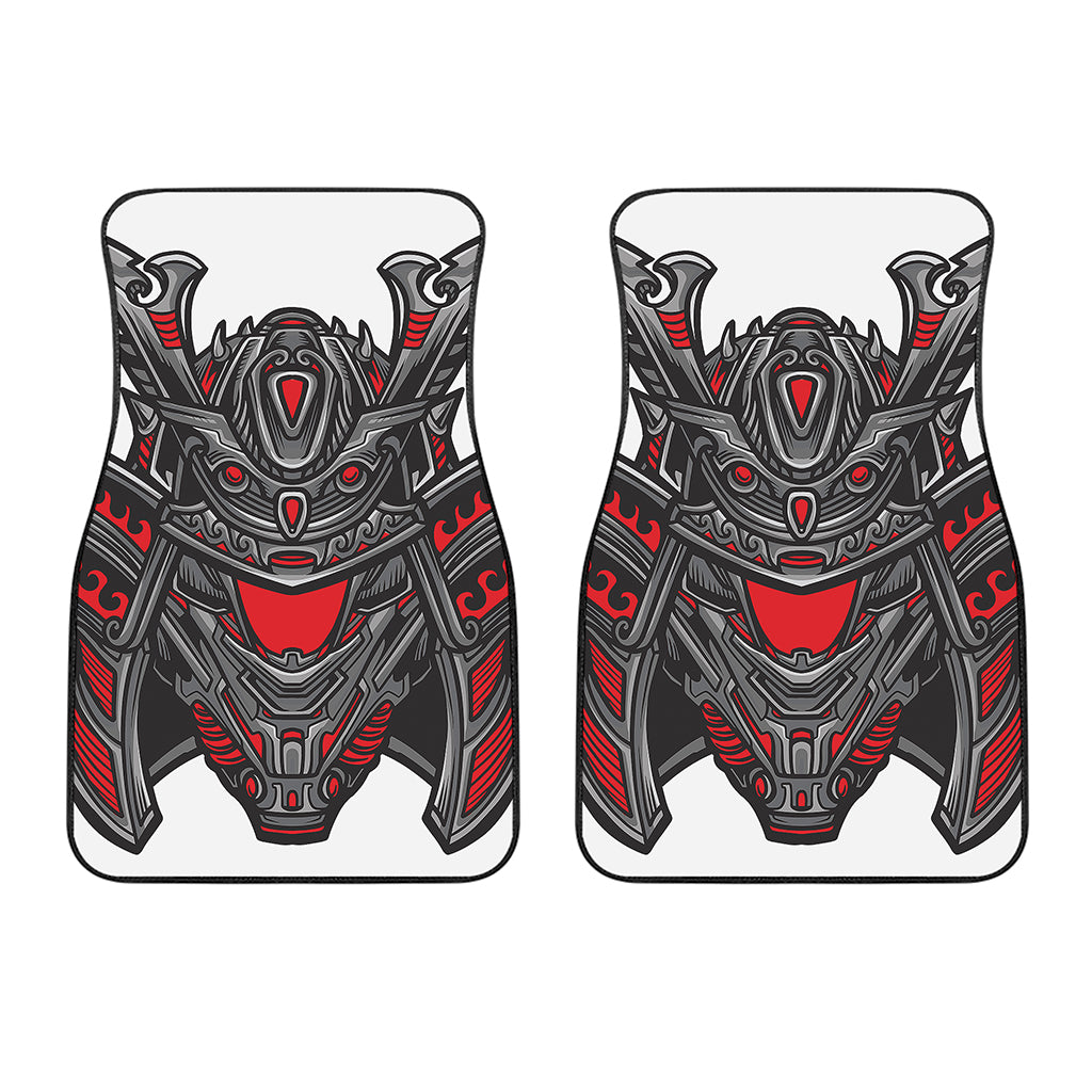 Robot Samurai Mask Print Front Car Floor Mats