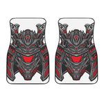 Robot Samurai Mask Print Front Car Floor Mats