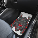 Robot Samurai Mask Print Front Car Floor Mats