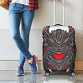Robot Samurai Mask Print Luggage Cover