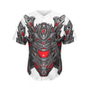 Robot Samurai Mask Print Men's Baseball Jersey