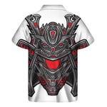 Robot Samurai Mask Print Men's Short Sleeve Shirt