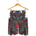 Robot Samurai Mask Print Men's Shorts
