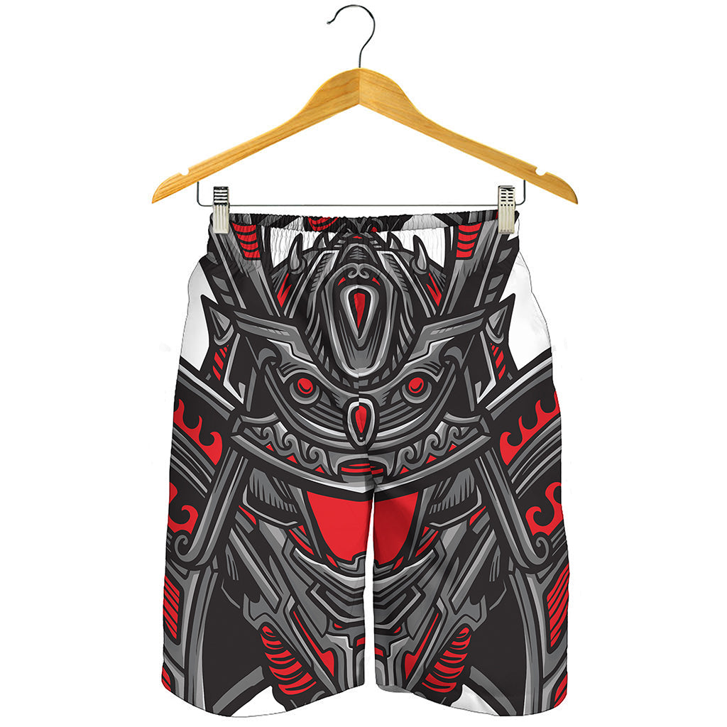 Robot Samurai Mask Print Men's Shorts