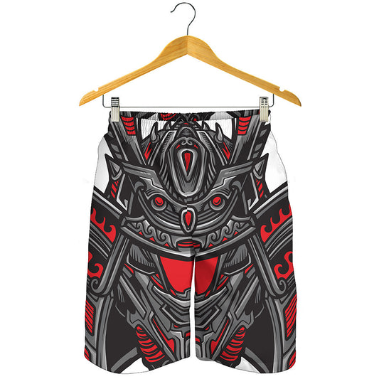 Robot Samurai Mask Print Men's Shorts