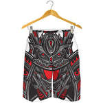 Robot Samurai Mask Print Men's Shorts