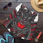 Robot Samurai Mask Print Men's Shorts