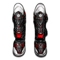 Robot Samurai Mask Print Muay Thai Shin Guards