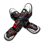 Robot Samurai Mask Print Muay Thai Shin Guard