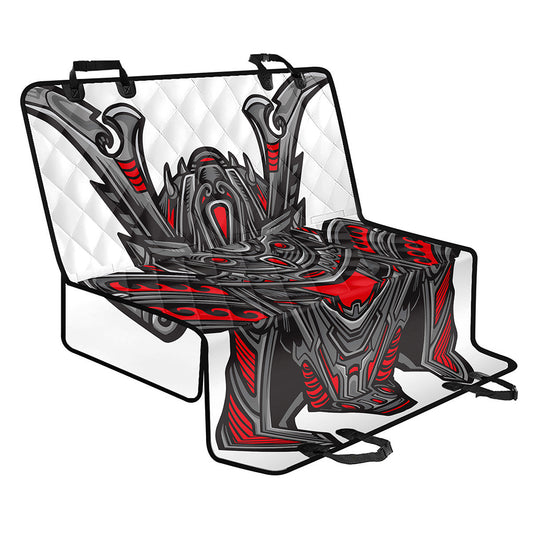 Robot Samurai Mask Print Pet Car Back Seat Cover