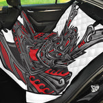 Robot Samurai Mask Print Pet Car Back Seat Cover