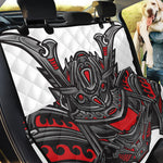 Robot Samurai Mask Print Pet Car Back Seat Cover