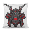 Robot Samurai Mask Print Pillow Cover