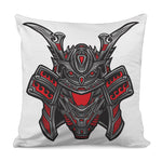 Robot Samurai Mask Print Pillow Cover