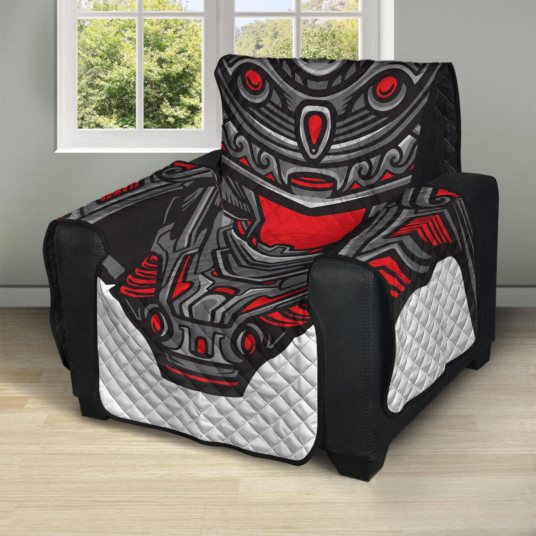 Robot Samurai Mask Print Recliner Protector