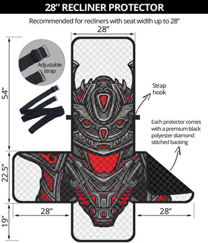 Robot Samurai Mask Print Recliner Protector