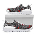 Robot Samurai Mask Print White Running Shoes