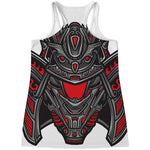 Robot Samurai Mask Print Women's Racerback Tank Top