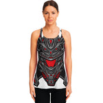 Robot Samurai Mask Print Women's Racerback Tank Top