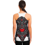 Robot Samurai Mask Print Women's Racerback Tank Top