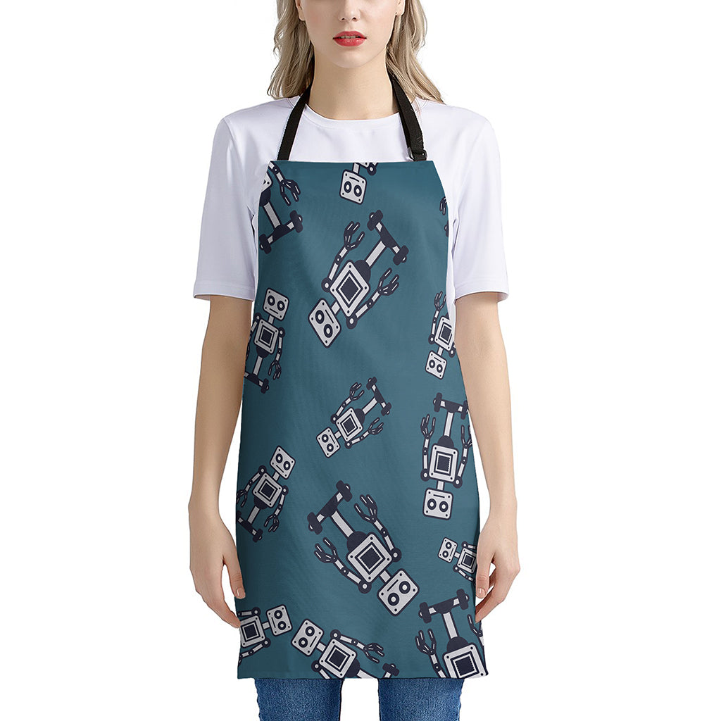 Robot Servant Pattern Print Apron