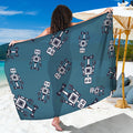Robot Servant Pattern Print Beach Sarong Wrap
