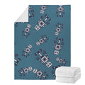 Robot Servant Pattern Print Blanket