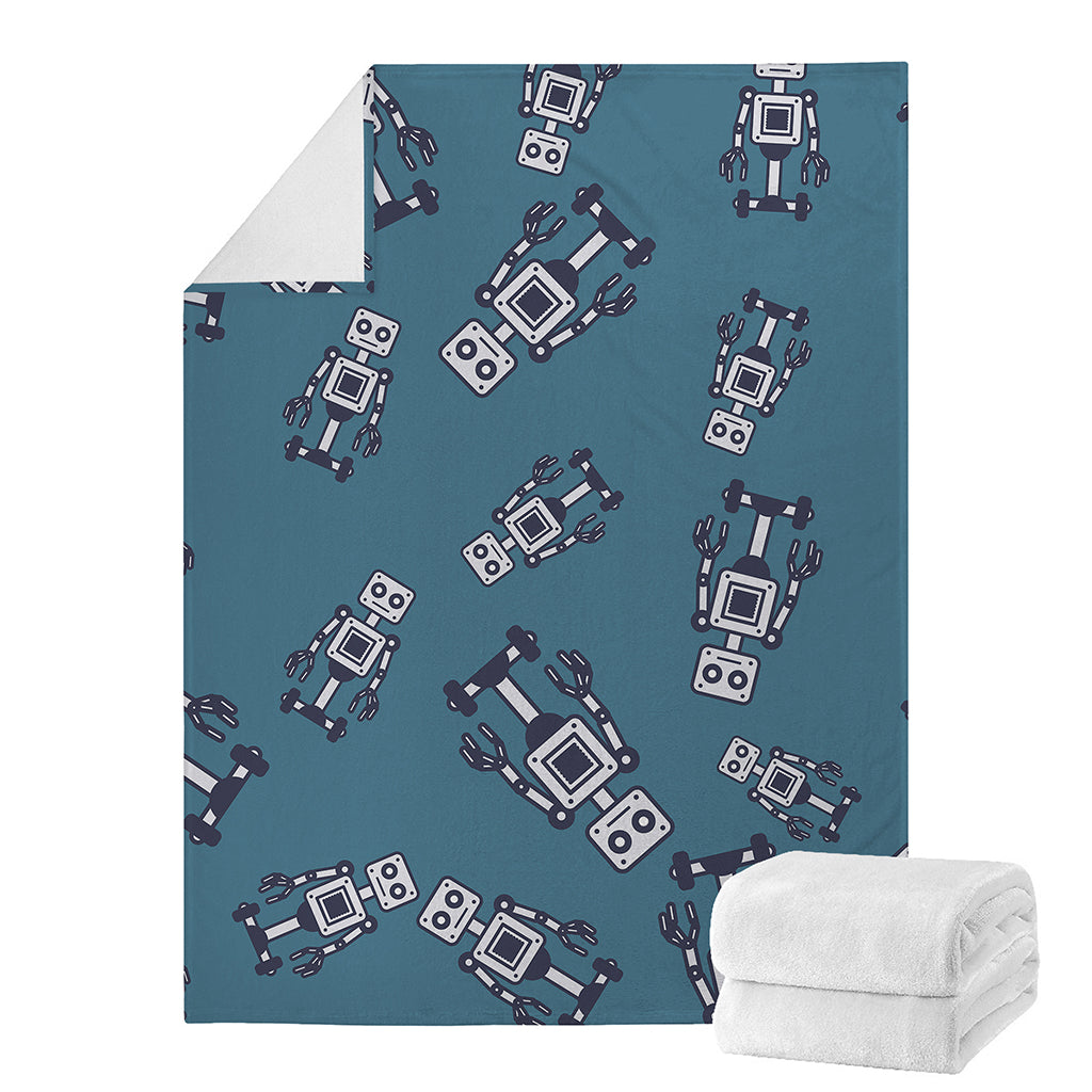 Robot Servant Pattern Print Blanket