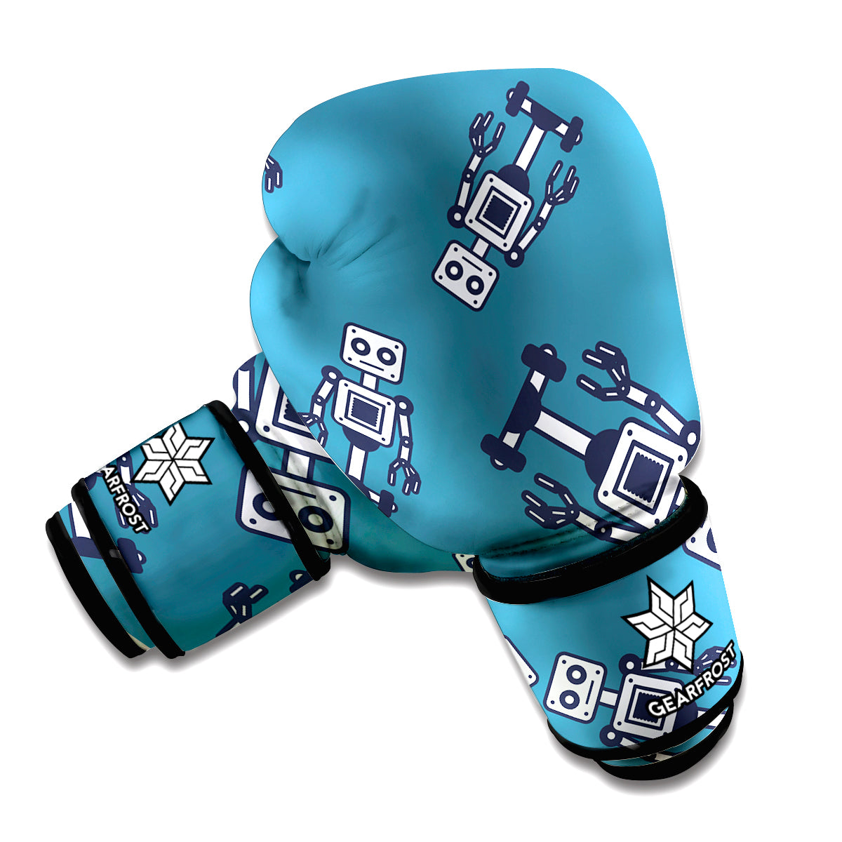 Robot Servant Pattern Print Boxing Gloves