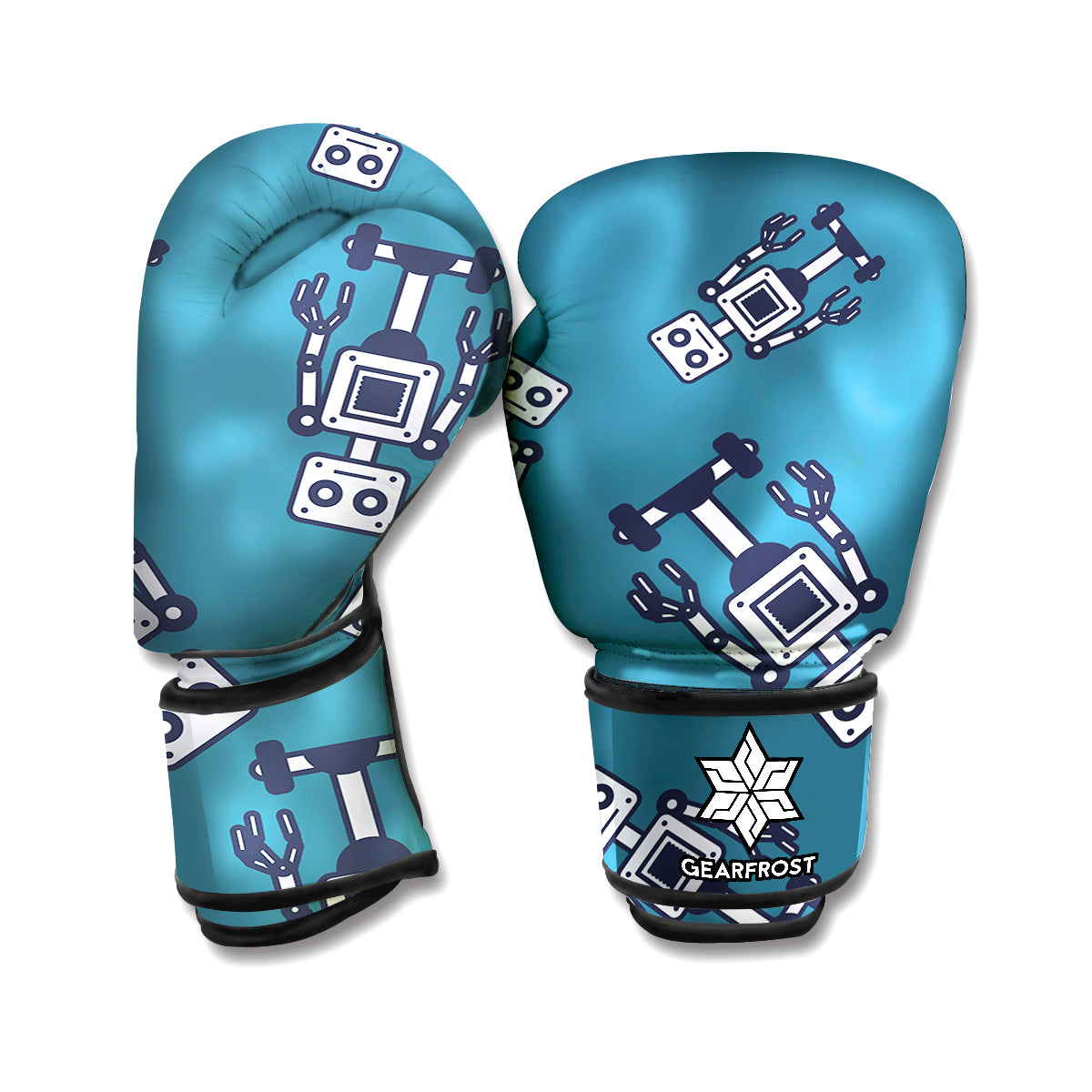 Robot Servant Pattern Print Boxing Gloves
