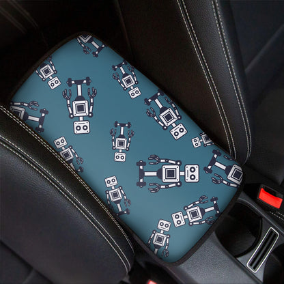 Robot Servant Pattern Print Car Center Console Cover