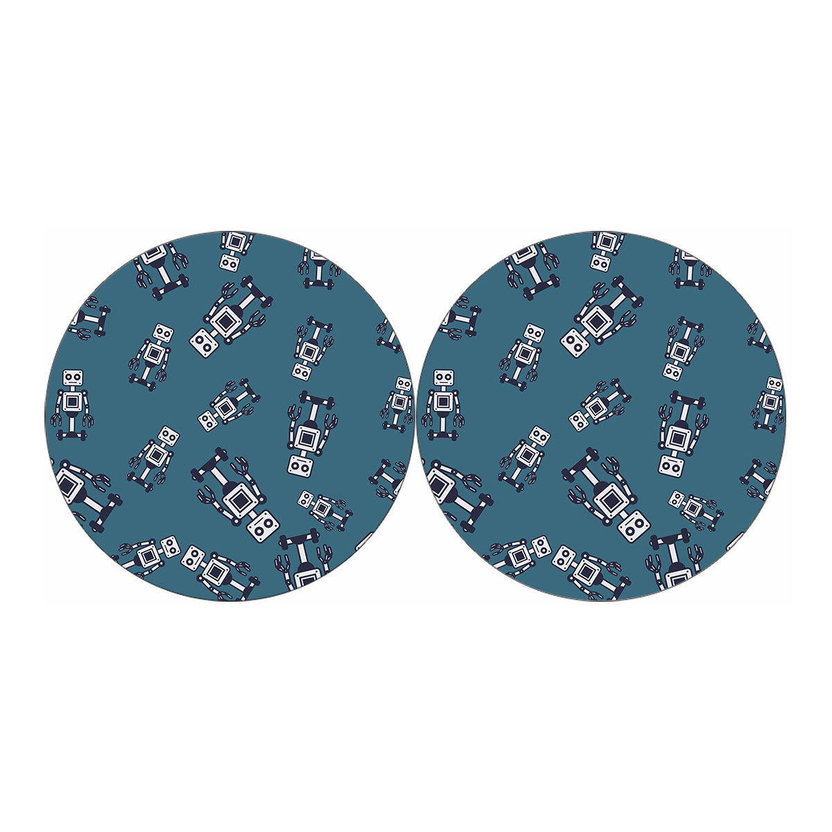 Robot Servant Pattern Print Car Coasters