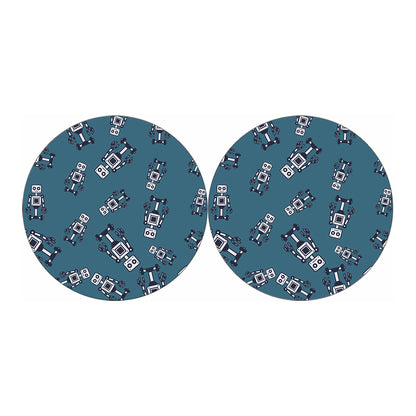Robot Servant Pattern Print Car Coasters