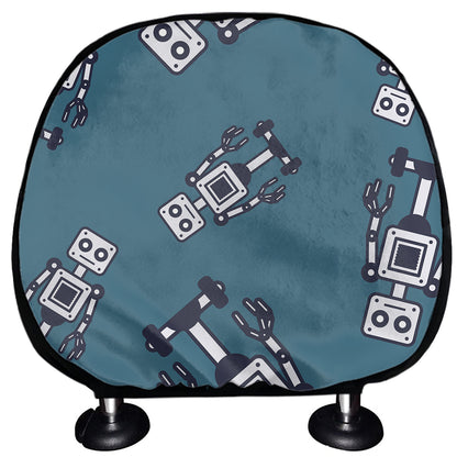 Robot Servant Pattern Print Car Headrest Covers