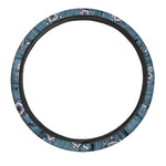 Robot Servant Pattern Print Car Steering Wheel Cover