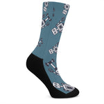 Robot Servant Pattern Print Crew Socks