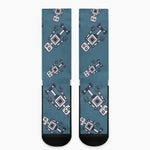 Robot Servant Pattern Print Crew Socks