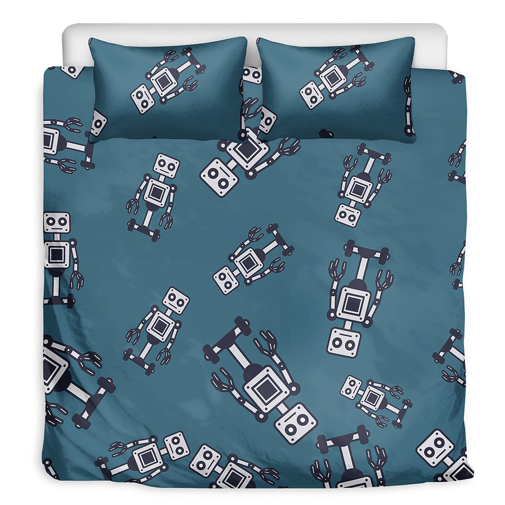 Robot Servant Pattern Print Duvet Cover Bedding Set
