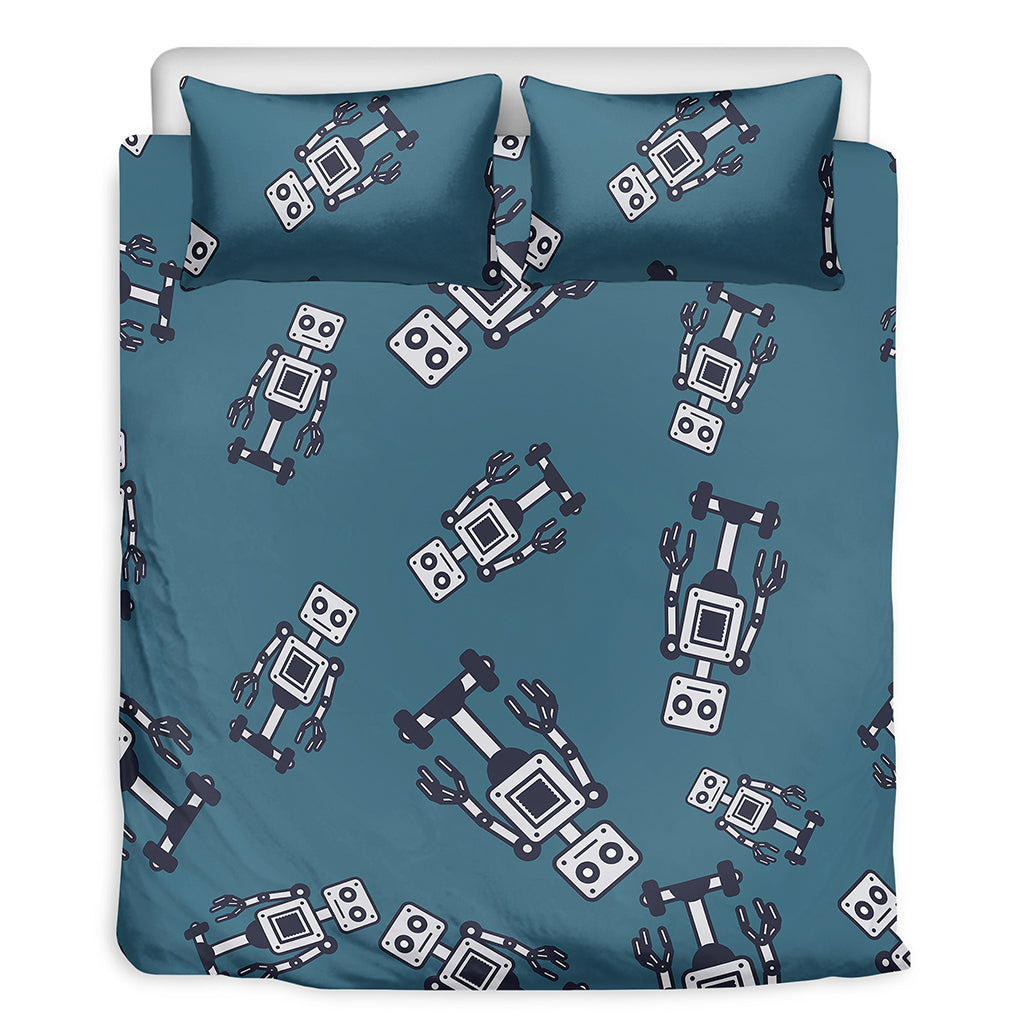 Robot Servant Pattern Print Duvet Cover Bedding Set