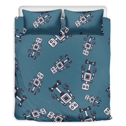 Robot Servant Pattern Print Duvet Cover Bedding Set