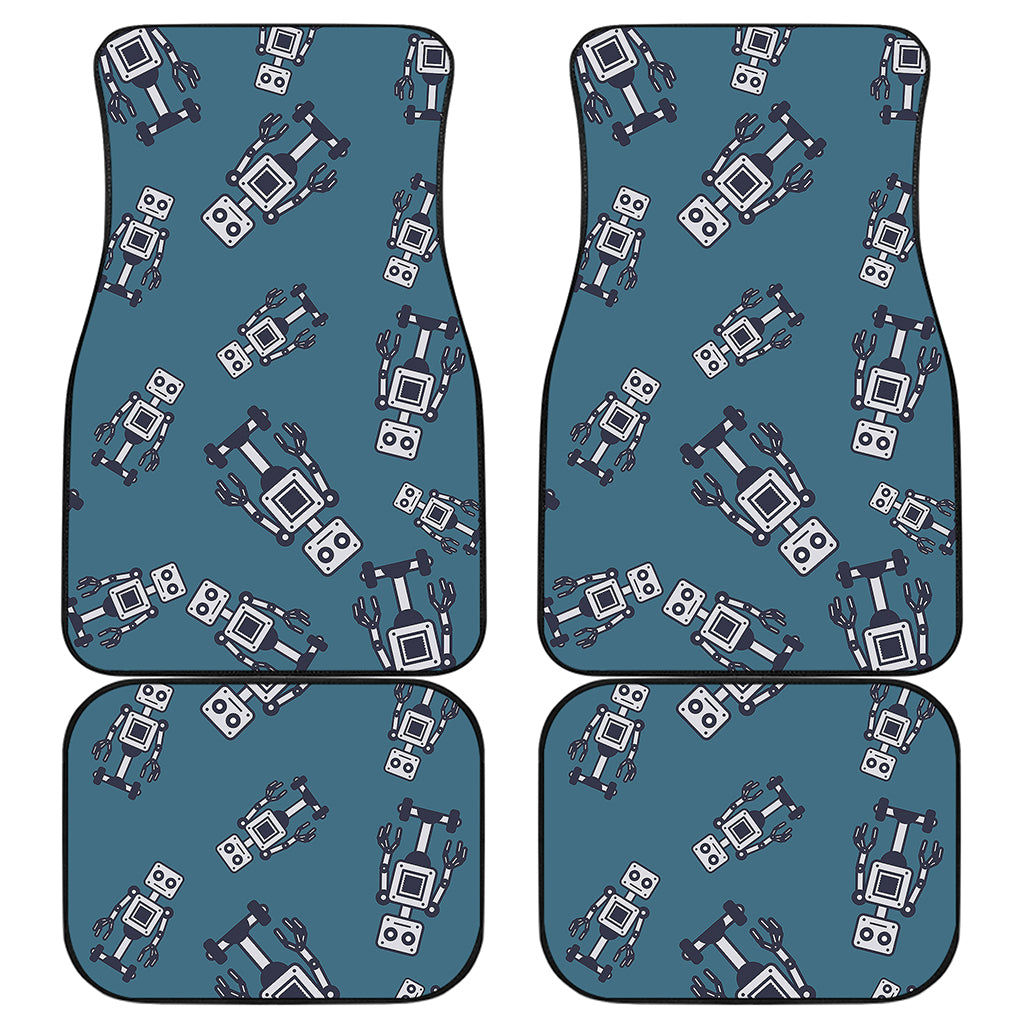 Robot Servant Pattern Print Front and Back Car Floor Mats