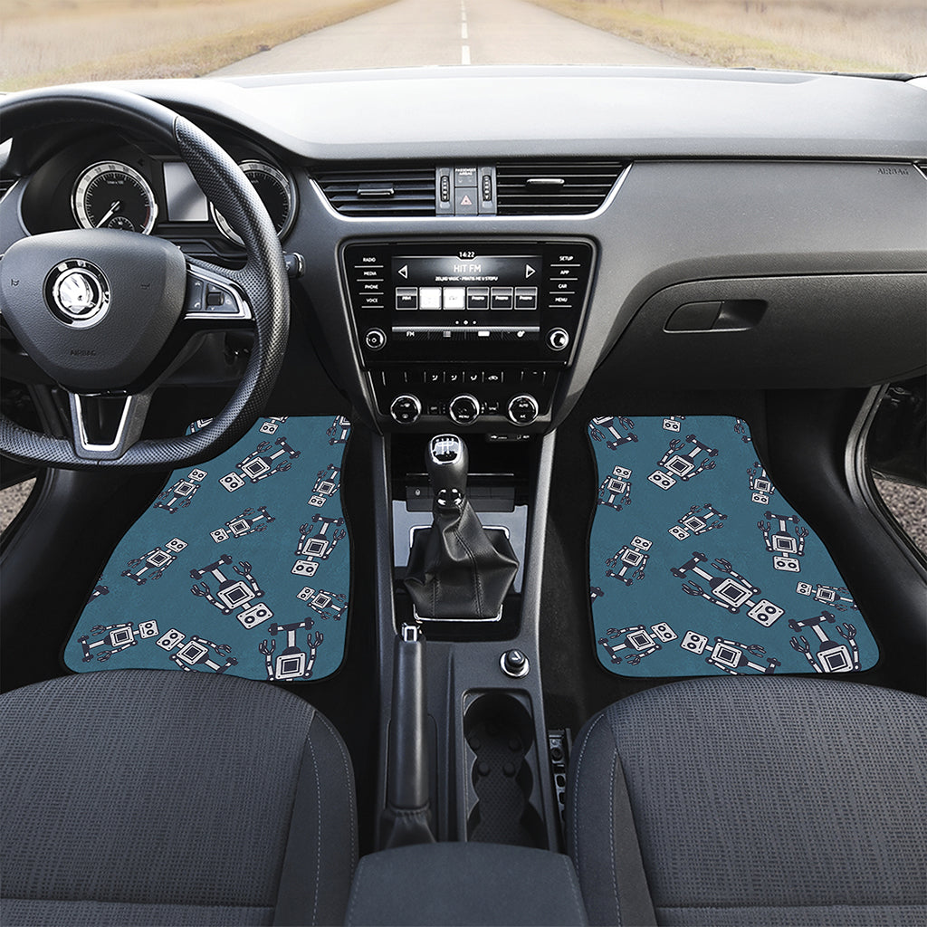 Robot Servant Pattern Print Front and Back Car Floor Mats