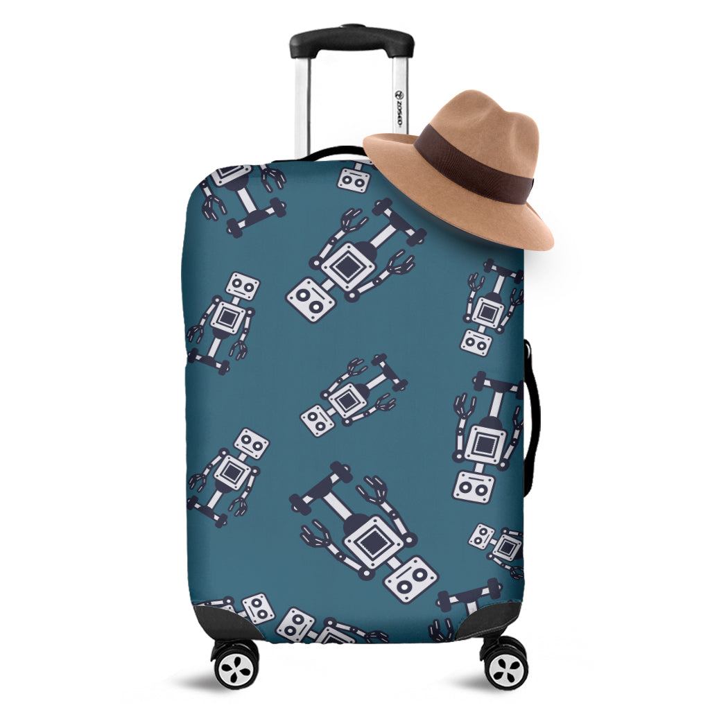 Robot Servant Pattern Print Luggage Cover
