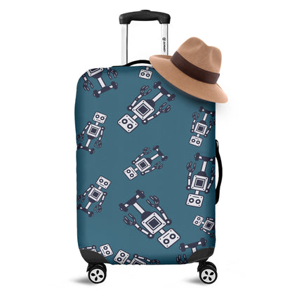Robot Servant Pattern Print Luggage Cover