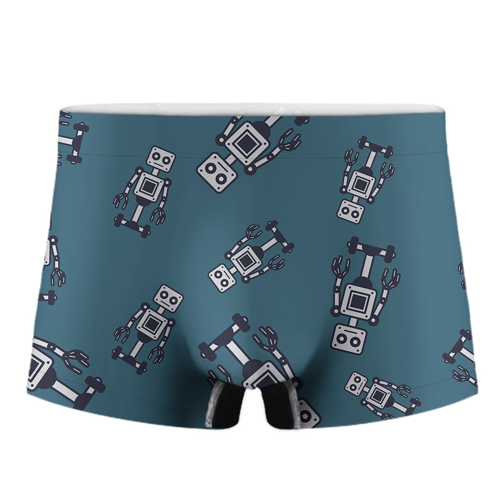 Robot Servant Pattern Print Men's Boxer Briefs