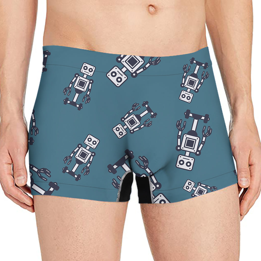 Robot Servant Pattern Print Men's Boxer Briefs