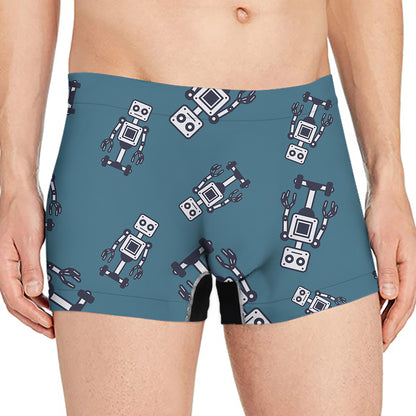 Robot Servant Pattern Print Men's Boxer Briefs