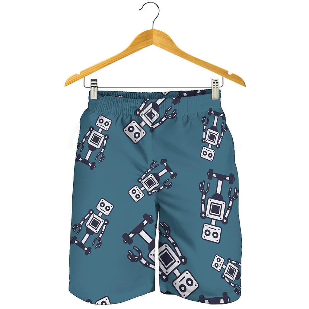 Robot Servant Pattern Print Men's Shorts