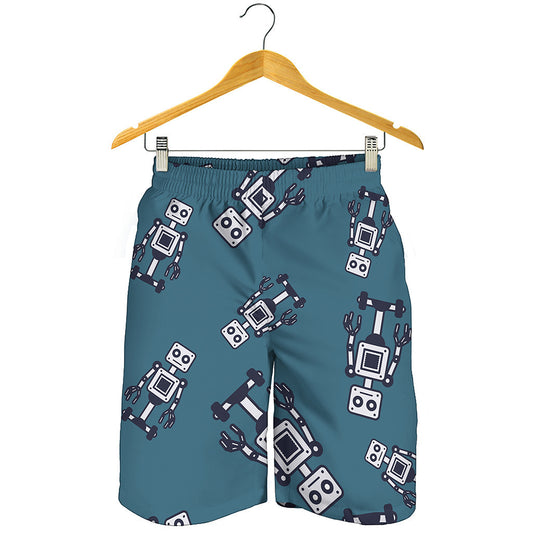 Robot Servant Pattern Print Men's Shorts